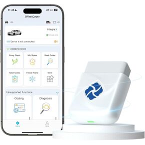 DFirst OBD2 Scanner Diagnostic Tool Bluetooth One-Click Apps, Customizations, Check Engine Code Reader Car Scanner for Volkswagen BMW Porsche Audi Mercedes Mini (iOS/Android,Upgrade VIN Full Package)