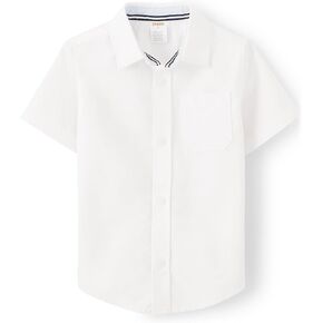 Gymboree,and Toddler Short Sleeve Oxford Button Up Dress Shirt,Cloud White,5T