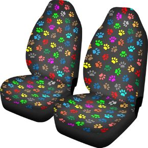 Car Seat Cover Black Curve Front for Cars, Easy to Install Cover Set, Accessories Auto Trucks Van SUV,2 Packs