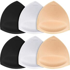 TopBine Removable Bra Pads Inserts Women's Comfy Sports Cups Bra Insert for BIkini Top Swimsuit (A/B 3 color)