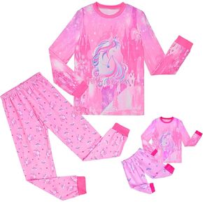Sylfairy Girls Pajamas Set Matching Doll Pjs Toddler Kids Sleepwear Christmas Clothes Gift