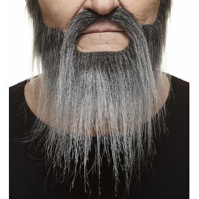 Mustaches Self Adhesive, Novelty, Hipster Fake Beard and Fake Mustache, False Facial Hair, Costume Accessory for Adults, White Color