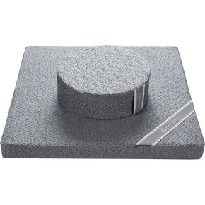 Meditation Cushion with Washable Premium Velvet Cover,100% Memory Foam Square Floor Cushion and Buckwheat Cushion Seating for Adults and Children Sitting, Yoga, Reading