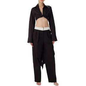 Ronny Kobo Women's Palmer Cotton Poplin Crop Top