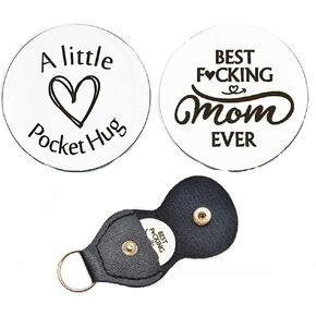 RFTWXHPN Pocket Hug Token Gifts for Mom from Daughter Son Best Fucking Mom Ever Pocket Hugs Token for Mom Mother Christmas Mother's Day Gift for Mom Mama Birthday Gifts Hug Tokens Coins