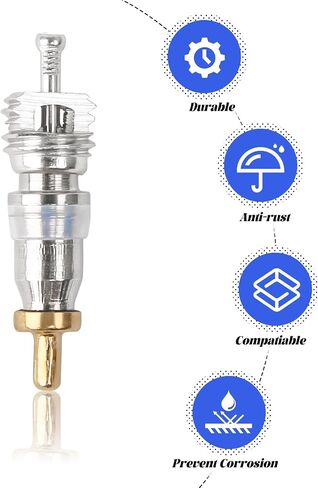 Air Conditioning Valve Core，50 Psc Refrigeration needle valve core Refrigeration unit accessories for HVAC AC Refrigeration System Accessories in Saudi Arabia
