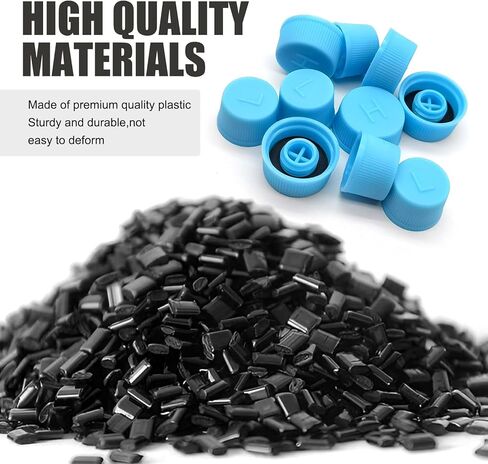 10 PCS Car Air Conditioner Dustproof Valve Cover,Car AC Low Pressure Port Caps and High Pressure AC Caps, Car Air Conditioner Accessories, Universal for Most Cars (Blue) in Kuwait