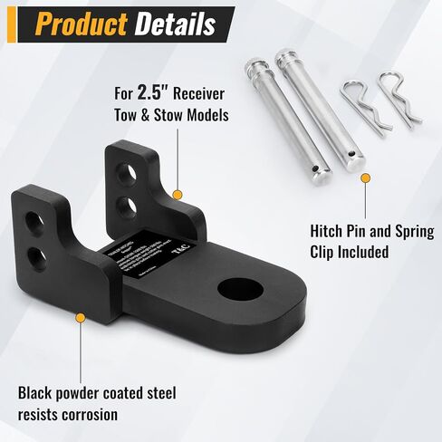 Trailer Hitches Draw Bar Attachment TS35200B for 2.5" Receiver-Heavy Duty Steel Trailer Hitchs (Draw Bar Attachment Only)-Weatherproof Double Anti-Theft Locking Trailer Hitches in Saudi Arabia