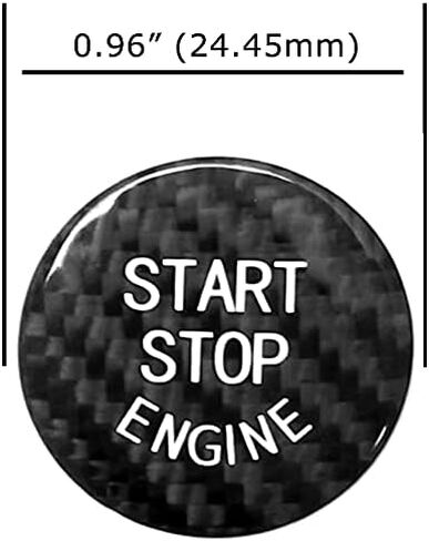iJDMTOY Gloss Red Real Carbon Fiber Keyless Engine Start/Stop Push Start Button Cover Compatible with BMW 1 2 3 4 5 7 Series, X1 X3 X4 X5 X6, etc in Saudi Arabia