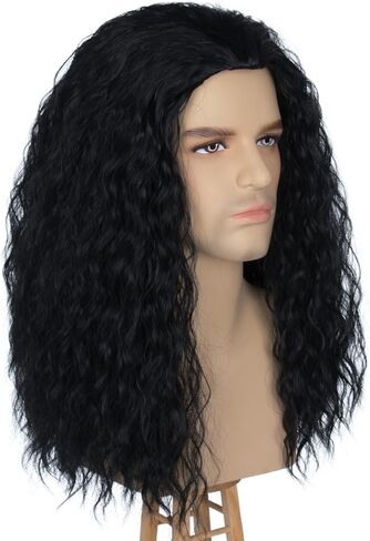 Witch Wig Old Lady Wig Witch Costume for Women Long Grey Wig Cosplay Halloween Hair Replacement Wig in Saudi Arabia