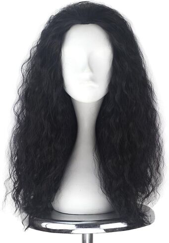 Witch Wig Old Lady Wig Witch Costume for Women Long Grey Wig Cosplay Halloween Hair Replacement Wig in Saudi Arabia