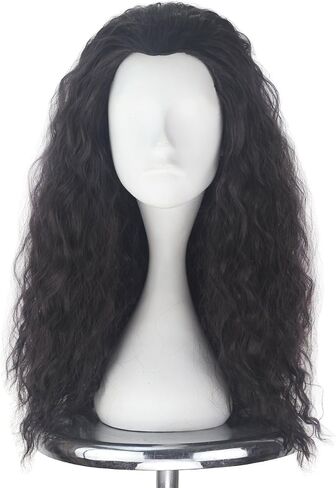 Witch Wig Old Lady Wig Witch Costume for Women Long Grey Wig Cosplay Halloween Hair Replacement Wig in Saudi Arabia