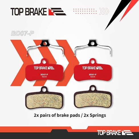 TOP BRAKE Disc Electric Bike Brake Pads for Shimano Saint BR-M810 /820 XTR-M9120Tektro TRP | E-Bikes, E-MTB, Bike Parking | E-Bike Compound,Long Lasting,Premium E+ Version,Gold (PIN Included) in Kuwait