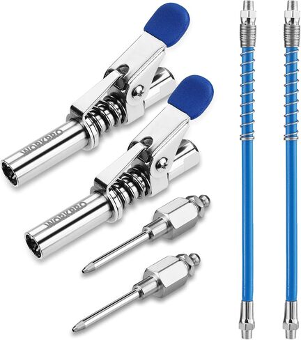 WORKPRO Grease Gun Coupler, Heavy Duty Quick Release Grease Gun Tip, 10000PSI High Pressure Strong Lock onto Zerk Compatible with 1/8" NPT Grease Gun Fittings in Saudi Arabia
