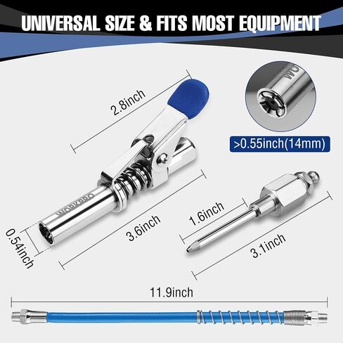 WORKPRO Grease Gun Coupler, Heavy Duty Quick Release Grease Gun Tip, 10000PSI High Pressure Strong Lock onto Zerk Compatible with 1/8" NPT Grease Gun Fittings in Saudi Arabia