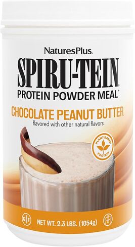 Natures Plus SPIRU-TEIN - Chocolate Peanut Butter - 1.2 lbs, Spirulina Protein Powder - 17 Servings in Kuwait