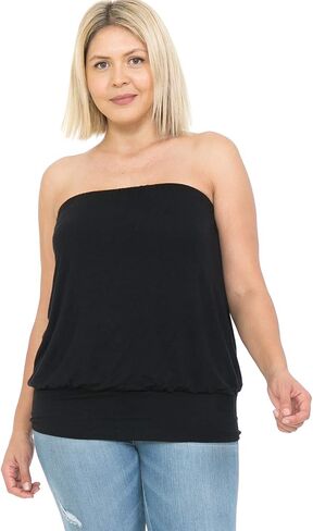 LEEBE Women and Plus Size Blouson Tube Top (Small-5X) in Saudi Arabia