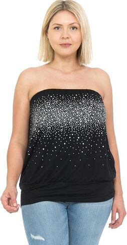 LEEBE Women and Plus Size Blouson Tube Top (Small-5X) in Saudi Arabia