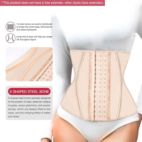 KIMIKAL Corset Waist Trainer Waist Cincher Shapewear Fajas Colombianas Waist Trimmer Tummy Control in Kuwait