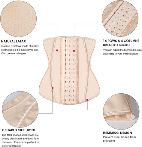 KIMIKAL Corset Waist Trainer Waist Cincher Shapewear Fajas Colombianas Waist Trimmer Tummy Control in Kuwait