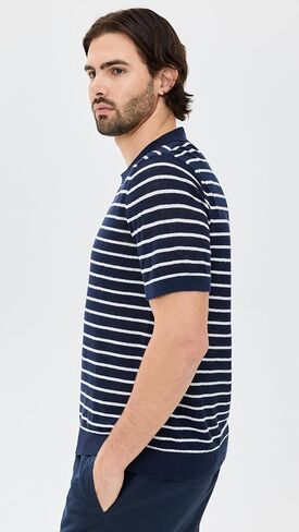 Onia Men's Linen Johnny Collar Polo Sweater in Saudi Arabia