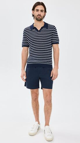 Onia Men's Linen Johnny Collar Polo Sweater in Saudi Arabia