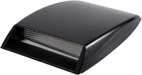 Universal Car Decorative Air Flow Intake Turbo Bonnet Vent Grille Scoop Cover Sticker Hood (Black) in Saudi Arabia