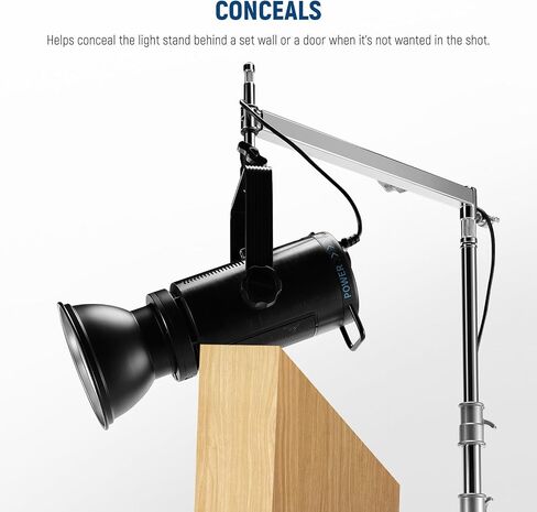 NEEWER Baby Triple Header Boom Arm with Five 5/8" Baby Pins for LED Light/Strobe Flash, One 1-1/8" Pin for C Stand/Light Stand with 16mm Baby Stud or 28mm Junior Receiver, Stainless Steel, UA005 in Saudi Arabia