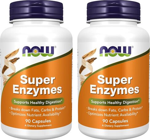 NOW Super Enzymes, 90 Capsules (Pack of 2) in Saudi Arabia