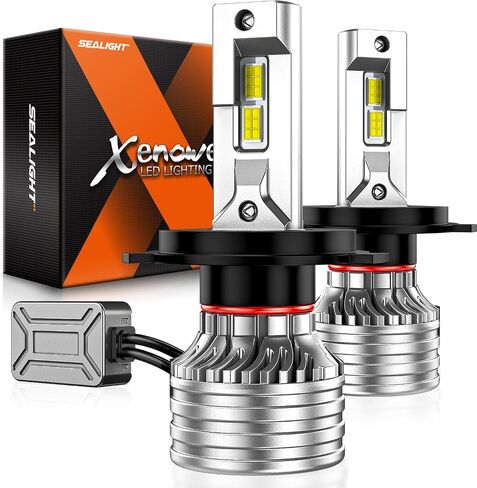 SEALIGHT H4/9003 Bulbs, 55,000 LM H4 Fog Bulbs, with 360° Adjustable Lock Ring, Cooling Fan, Easy Installation, Fog Light, Pack of 2 in Kuwait
