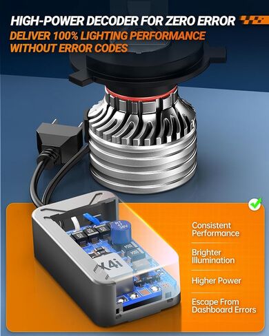 SEALIGHT H4/9003 Bulbs, 55,000 LM H4 Fog Bulbs, with 360° Adjustable Lock Ring, Cooling Fan, Easy Installation, Fog Light, Pack of 2 in Kuwait