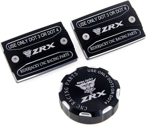 لملحقات Kawasaki ZRX1100 1999-2000 ZRX 1100 أجزاء معدلة ZRX-1100 فرامل أمامية للدراجة النارية وقابض ومكابح خلفية غطاء خزان سائل الأسطوانة الرئيسية (أسود) in Saudi Arabia