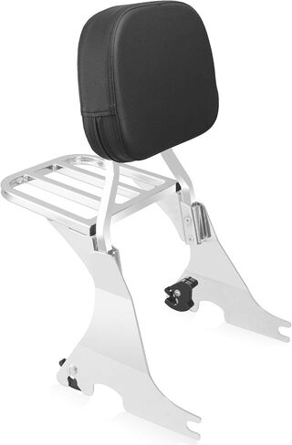 مسند ظهر للركاب قابل للفصل مع رف أمتعة ومجموعة أدوات إرساء مناسبة لـ Harley Sportster XL 883 1200 2004-2024 (أسود) in Kuwait