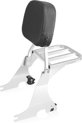 مسند ظهر للركاب قابل للفصل مع رف أمتعة ومجموعة أدوات إرساء مناسبة لـ Harley Sportster XL 883 1200 2004-2024 (أسود) in Kuwait