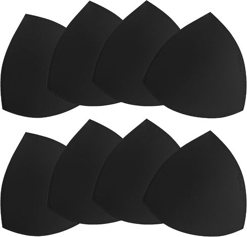 4 Pairs Bra Pad Insert,Removable Sport Bra Cup Triangle Breathable & Reusable Bra Pad for Yoga Bra,Swimsuits,Bikini in Kuwait