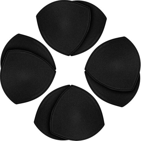 4 Pairs Bra Pad Insert,Removable Sport Bra Cup Triangle Breathable & Reusable Bra Pad for Yoga Bra,Swimsuits,Bikini in Kuwait