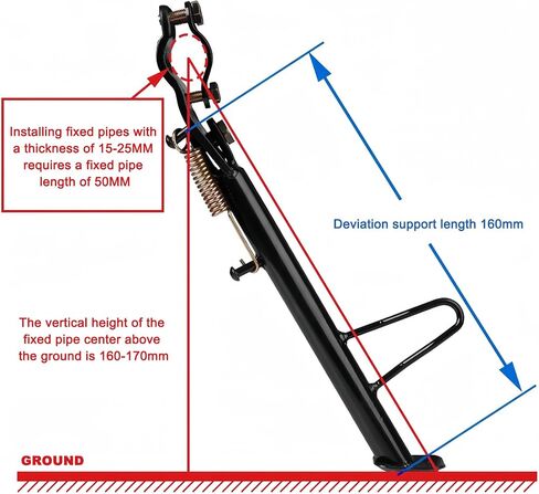 Mokuo Dirt Bike Stand,Motorcycle Kickstand, Scooter Mopeds Side Stand in Iron Material Compatible with Most Dirt Pit Bike Scooter Mini Bike, Height of 21cm Above Ground in Saudi Arabia