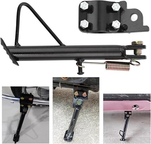 Mokuo Dirt Bike Stand,Motorcycle Kickstand, Scooter Mopeds Side Stand in Iron Material Compatible with Most Dirt Pit Bike Scooter Mini Bike, Height of 21cm Above Ground in Saudi Arabia