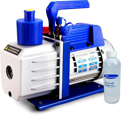 7 CFM Vacuum Pump for AC System - Single-Stage HVAC Vacuum Pump with Vacuum Gauge - 1/2 HP Automotive AC Vacuum Pump - 110V/60Hz Air Conditioning Vacuum Pumps in Kuwait