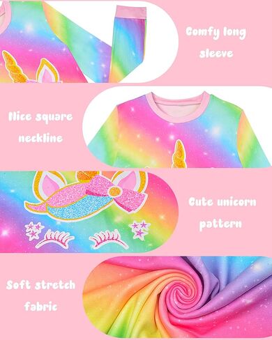 Sylfairy Girls Pajamas Set Matching Doll Pjs Toddler Kids Sleepwear Christmas Clothes Gift in Kuwait