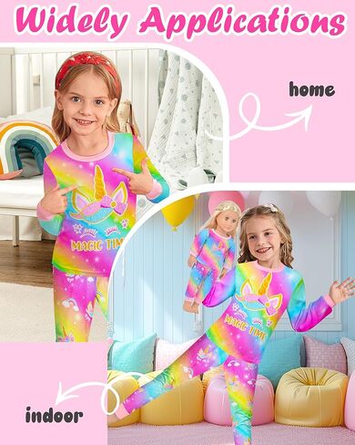 Sylfairy Girls Pajamas Set Matching Doll Pjs Toddler Kids Sleepwear Christmas Clothes Gift in Kuwait