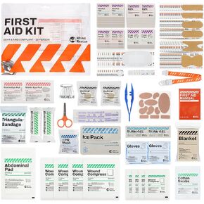 RHINO RESCUE 350 Pieces All-Purpose First Aid Kit, Home & Office Professional Medical Supplies, Ideal for Emergency, School, Car, Survival, Travel, Camping & Hunting