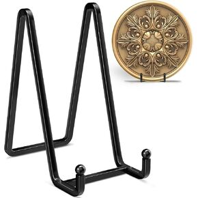 4 عبوات من حوامل الأطباق الكبيرة مقاس 8 بوصات للعرض - حامل لوحة سلكية معدنية مربعة + حامل صور للكتب والطبق واللوحة وحامل الصور in Kuwait