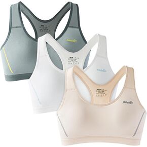 Felskin Training Bras for Big Girls 10-16 Years Racerback Seamless Teens Padding Bra 3Packs