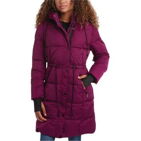 Steve Maden Women's Jacket - Cozy Hooded Long Puffer Jacket for Women with Waist Drawstrings - Warm Women's Down Jacket S-XL