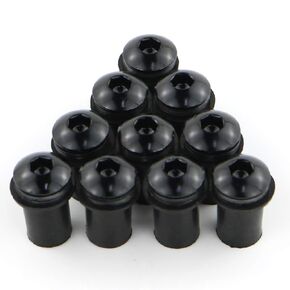 Xitomer 10 Sets M5x16 Alloy Windscreen Bolts Wellnut Bolt Kit, Windshield Installation Kit, Works on OEM or Aftermarket Windshields (Black)