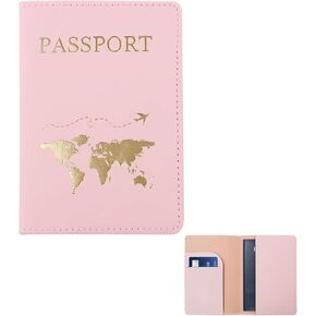 FuninCrea Passport Holder, Multiple Slots Leather Passport Cover Passport Wallet Slim Portable Passport Case Travel Wallet for Passport Business Cards Credit Cards Boarding Passes