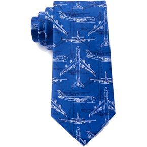 Men's Microfiber Boeing 747 Airplane Plane Pilot Aviation Tie Necktie