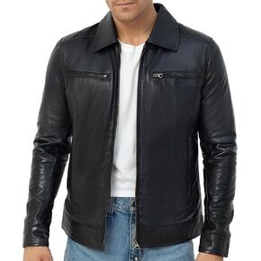 USA Leather Motorcycle Jacket Men | 100% Genuine Leather Biker Jacket | Winter Leather Jacket Men