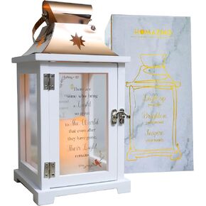 Memorial Lantern -Thoughtful Bereavement Gifts - Sympathy Gifts for Loss of Loved One, Memorial Gifts, Remembrance Gifts for Loss of Mother Father Funeral Gifts There're Some Who Bring a Light
